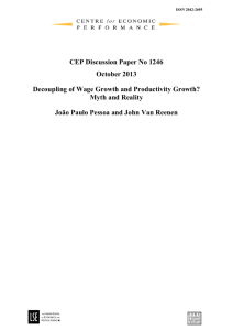 Wage Growth and Productivity Growth: The Myth and - CEP