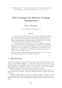 Web Ontology for Software Package Management