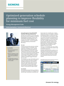 Optimized generation schedule planning to improve