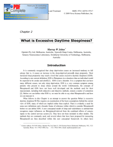 What is Excessive Daytime Sleepiness?