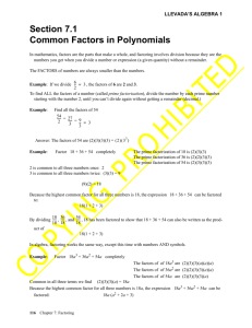 7.1 common factors in polynomials.fm
