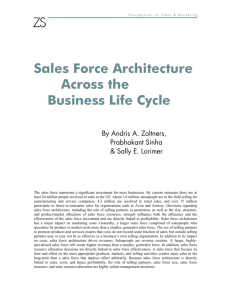 Sales Force Architecture Across the Business Life