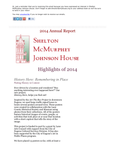 Highlights of 2014 - Shelton McMurphey Johnson House