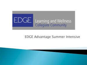EDGE Advantage Summer Intensive - EDGE Learning and Wellness