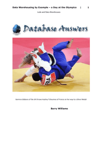 Data Warehousing by Example – a Day at the Olympics | 1 Judo and