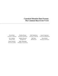 Canonical Situation Data Format: The Common Base