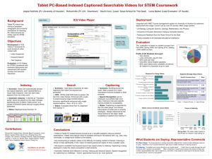 Tablet PC-Based Indexed Captioned Searchable Videos for STEM
