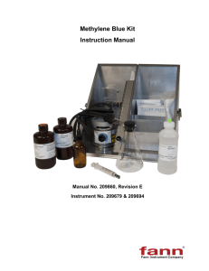 Methylene Blue Kit Instruction Manual