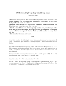 UCR Math Dept Topology Qualifying Exam Part I