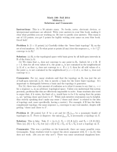Math 190: Fall 2014 Midterm 1 Solutions and Comments Instructions