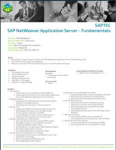 SAPTEC SAP NetWeaver Application Server