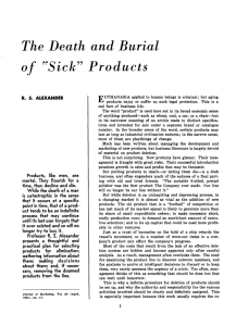 The Death and Burial of ''"Sick" Products