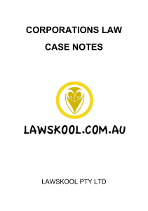 corporations law case notes