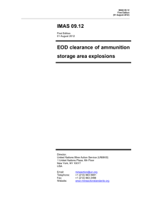 EOD clearance of ammunition storage area explosions