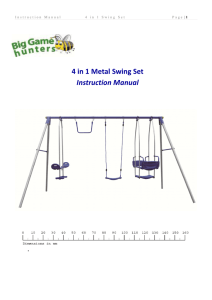 4 in 1 Metal Swing Set Instruction Manual