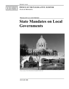 State Mandates on Local Governments O L A