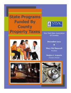 State Programs Funded By County Property Taxes