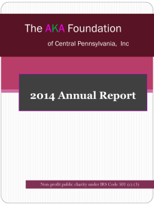 The AKA Foundation of Central Pennsylvania, Incorporated