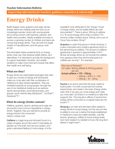 Teacher Information Bulletin on Energy Drinks