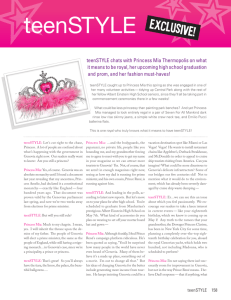 Princess Mia's Interview with teenSTYLE Magazine