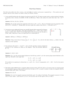 Exam 4: Problems and Solutions