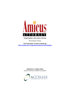 Using Dropbox with Amicus Attorney