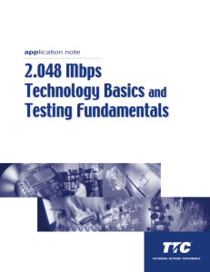 2.048 Mbps Technology Basics and Testing Fundamentals