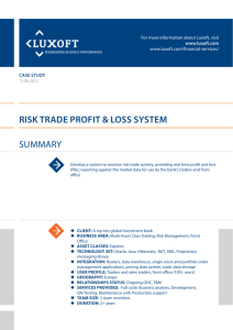 Risk trade profit loss system case study of custom software