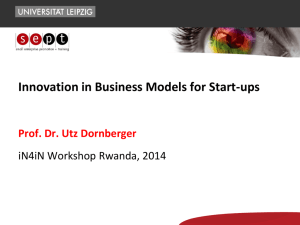 Innovation in Business Models for Start-ups