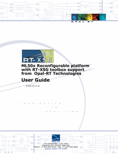RTXSG ML50x User Guide - Opal-RT
