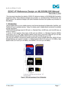 SDXC-IP Reference Design on ML505/ML506 Manual