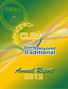 Annual Report 2012 - Central Luzon State University