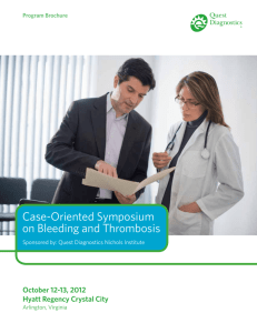 Case-Oriented Symposium on Bleeding and Thrombosis