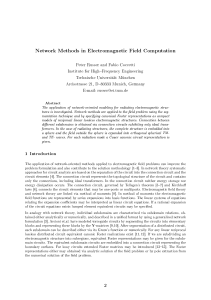 Network Methods in Electromagnetic Field Computation