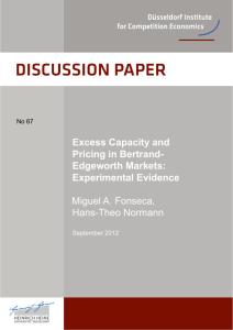 Excess Capacity and Pricing in Bertrand