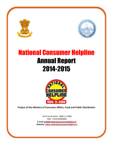 annual report-2014-15 - National Consumer Helpline