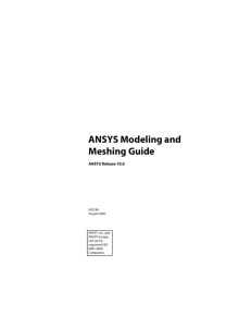 Ansys Modeling And Meshing Guide