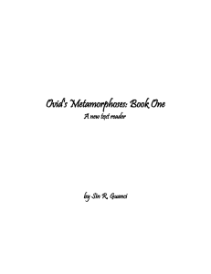 Ovid's Metamorphoses: Book One