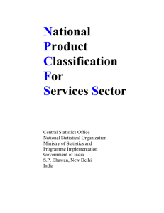 National Product Classification For Services Sector