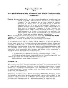 PVT Measurements and Properties of a Simple Compressible