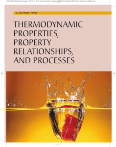 thermodynamic properties, property relationships, and processes