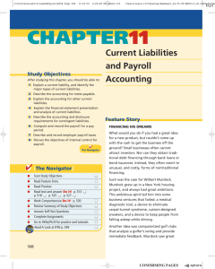 Chapter 11 Current Liabilities and Payroll Accounting