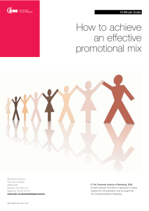 How to achieve an effective promotional mix