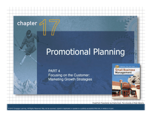Promotional Planning