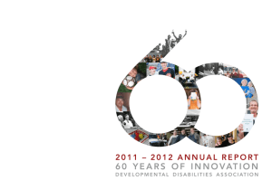 2011/2012 Annual Report - Developmental Disabilities Association