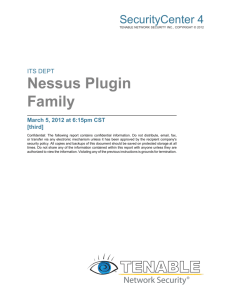Nessus Plugin Family - Tenable Network Security