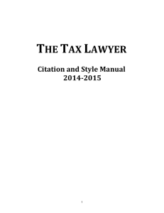 Citation and Style Manual - Georgetown Law