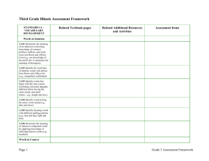 Third Grade Illinois Assessment Framework