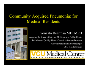 Community Acquired Pneumonia: for Medical
