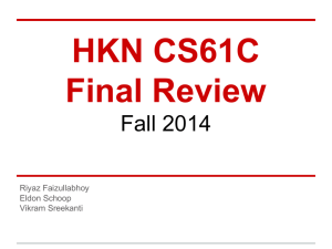 CS61C FINAL (Fall 2014)